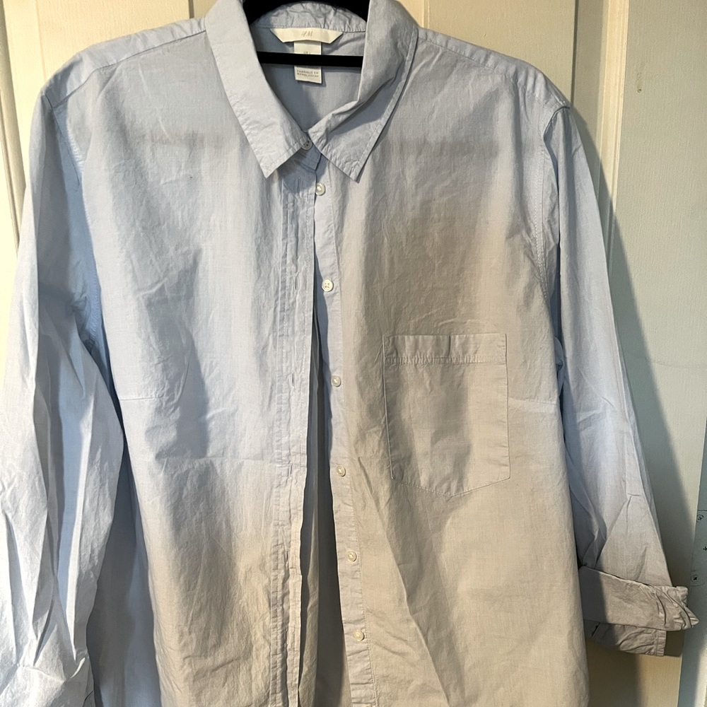 H&M light, airy cotton button down shirt
